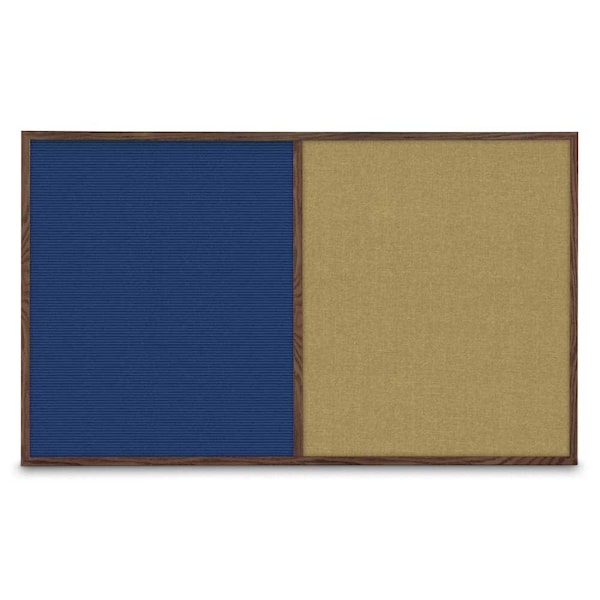 Single Door Radius Corkboard, 36"x36", Bla, UV7002RC-BLACK-MEDGRY